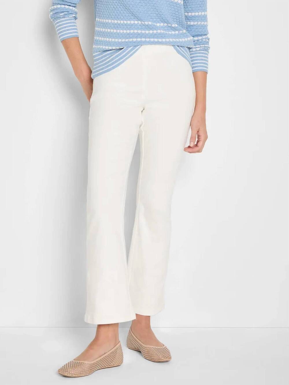 NEW NIC + ZOE berkeley bootcut jeans in paper white